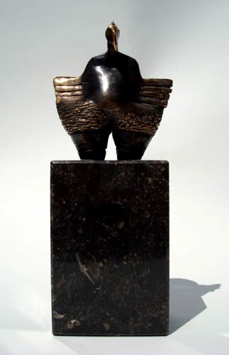 Predator, bronze patin&eacute; et poli